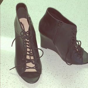 Lace up booties